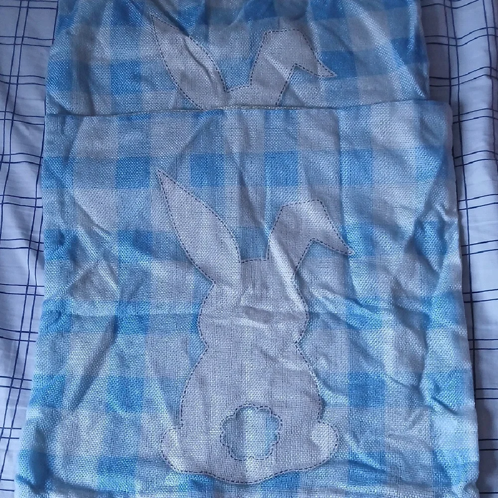 Easter Blue and White Bunny Tapestry